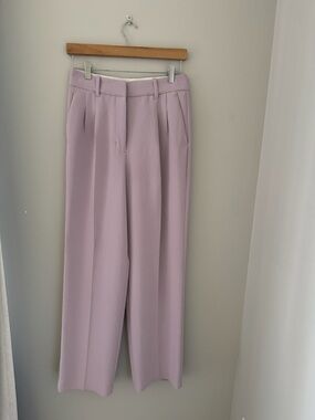 Wilfred Lavender Wide-Leg Pleated Trousers